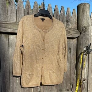 Talbots large gold with brass buttons cardigan!